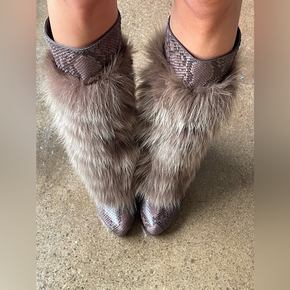 Devi Kroell mink & python boots - Picture 5 of 5